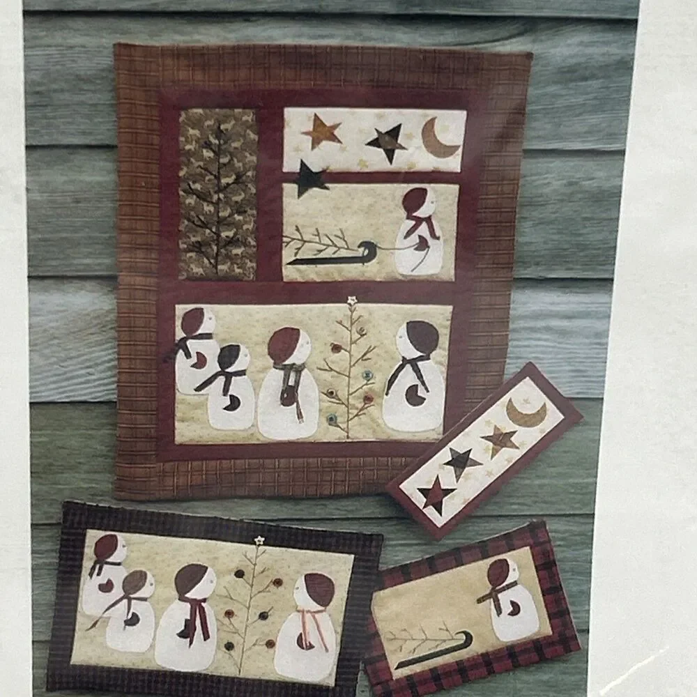 Snow People Plum Creek Patchwork # 3046 NEW Vintage Sewing Pattern Wall Quilt